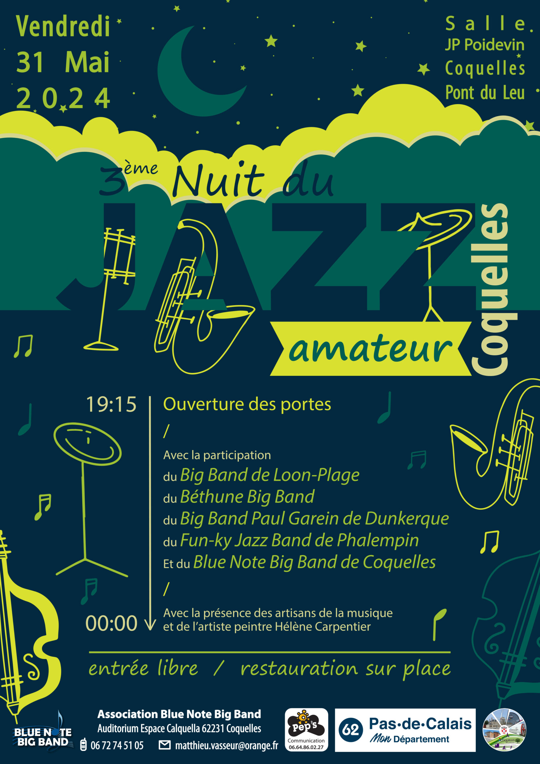 Nuit du Jazz par le Blue Note Big Band le 31 mai